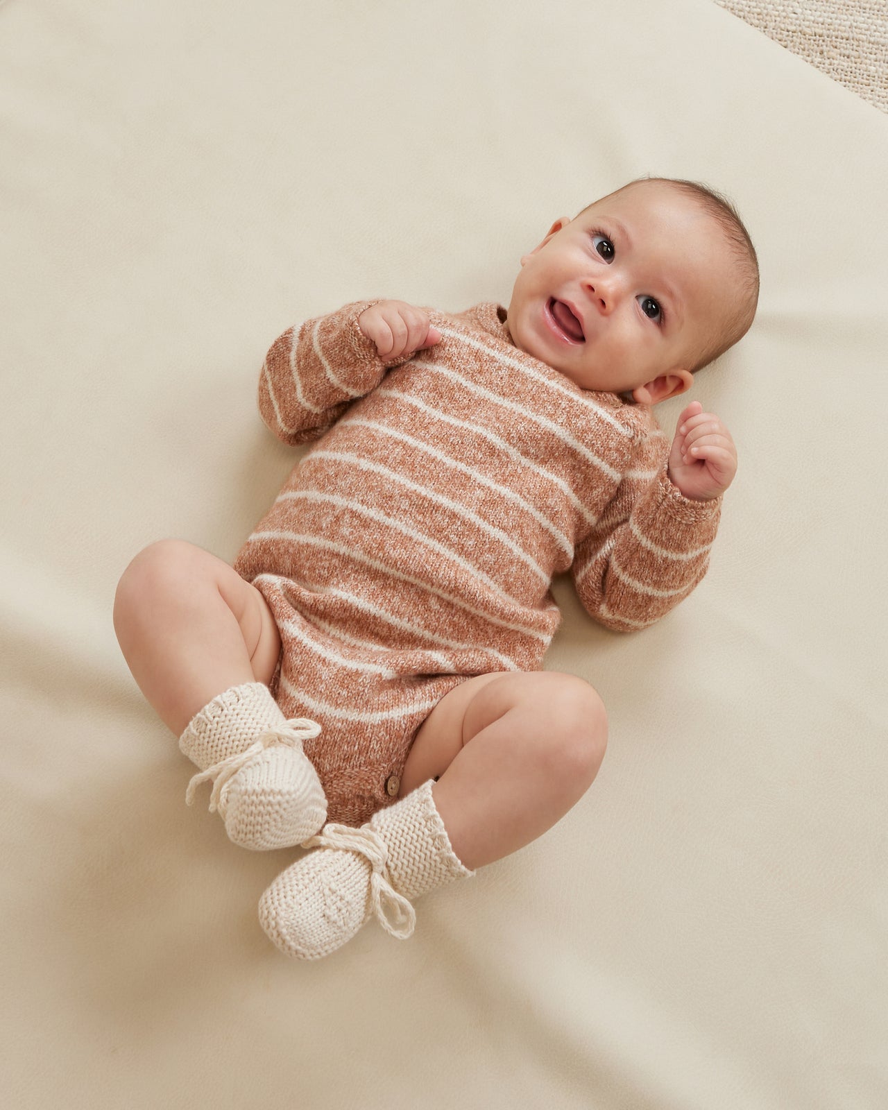 Quincy Mae Knit Booties, Sand