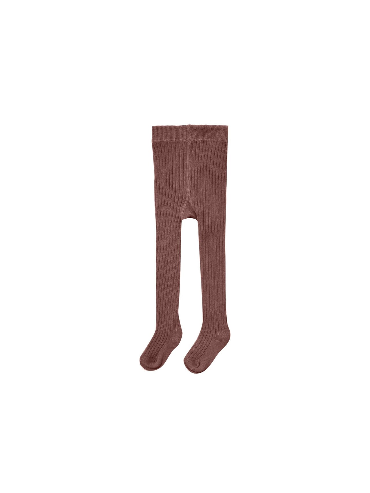 Quincy Mae Ribbed Tights, Plum