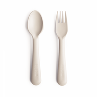 Thumbnail for Mushie Fork and Spoon Set, Ivory