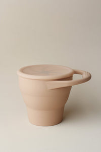 Thumbnail for littleCHEW Foldable Silicone Snack Cup, Dusty Coral 