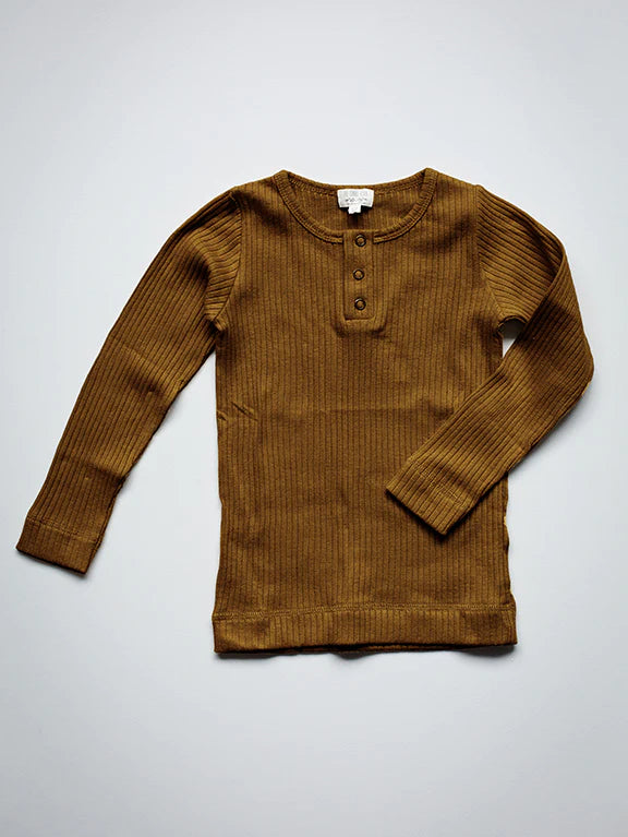 The Simple Folk Ribbed Top, Bronze