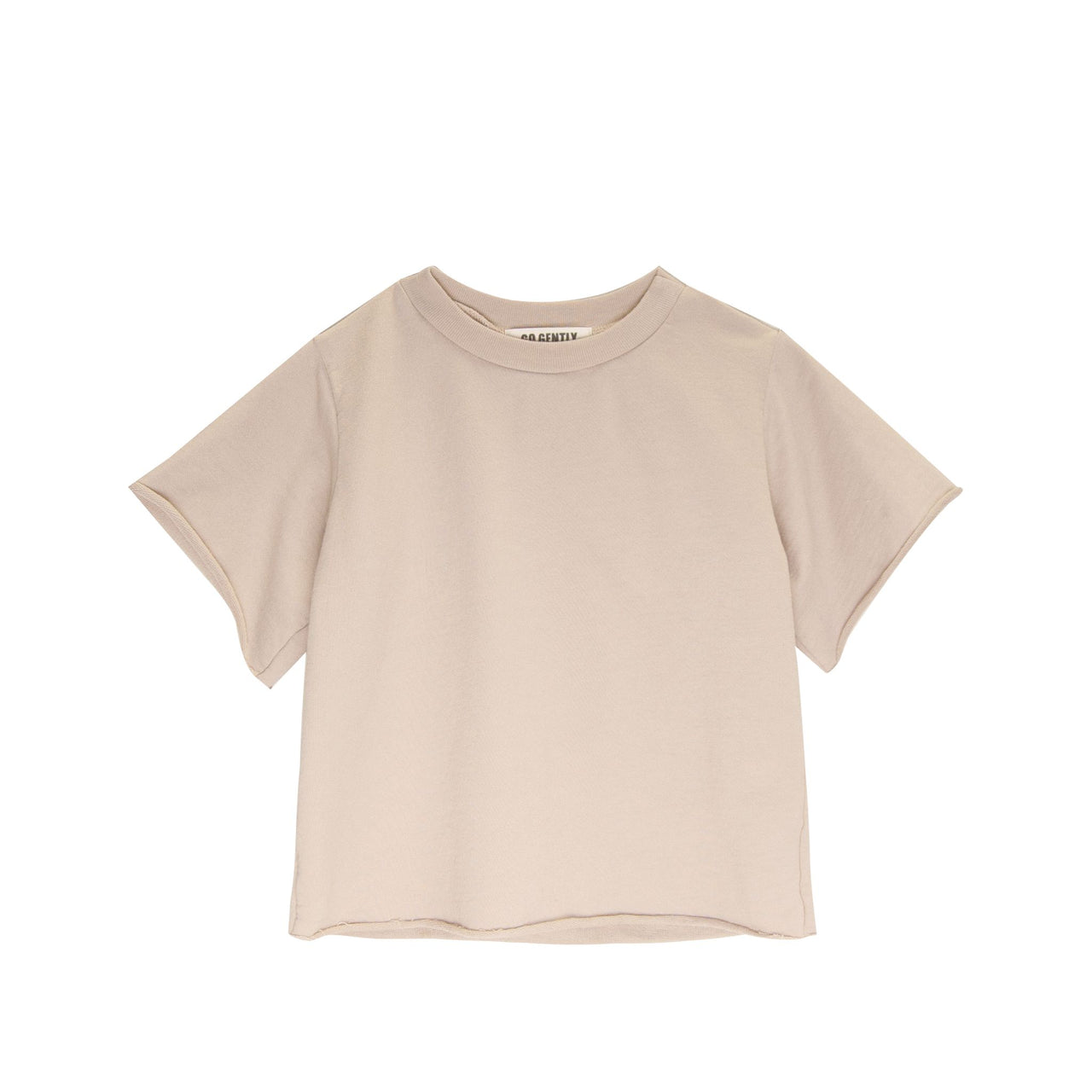 Go Gently Nation French Terry Tee, Sand Solid