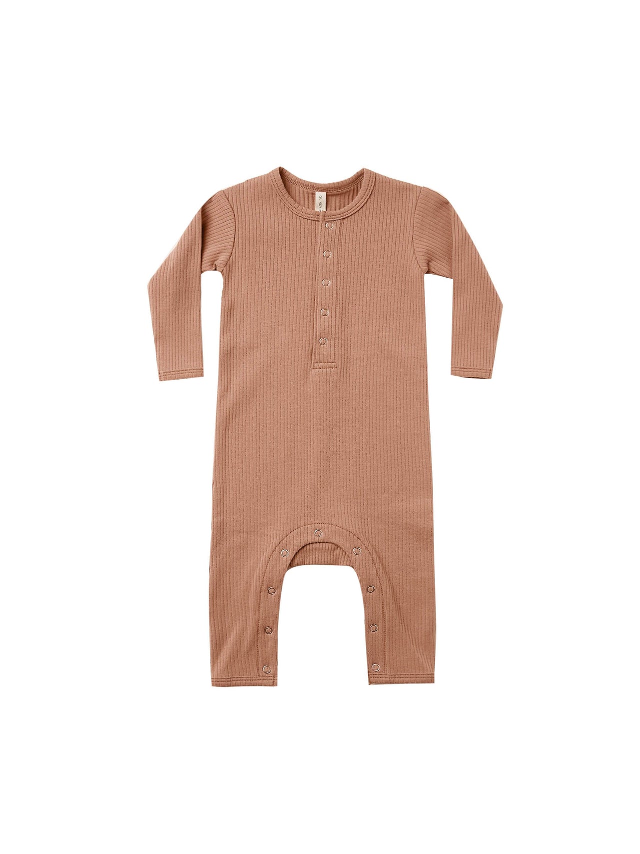 Quincy Mae Organic Ribbed Jumpsuit, Terracotta
