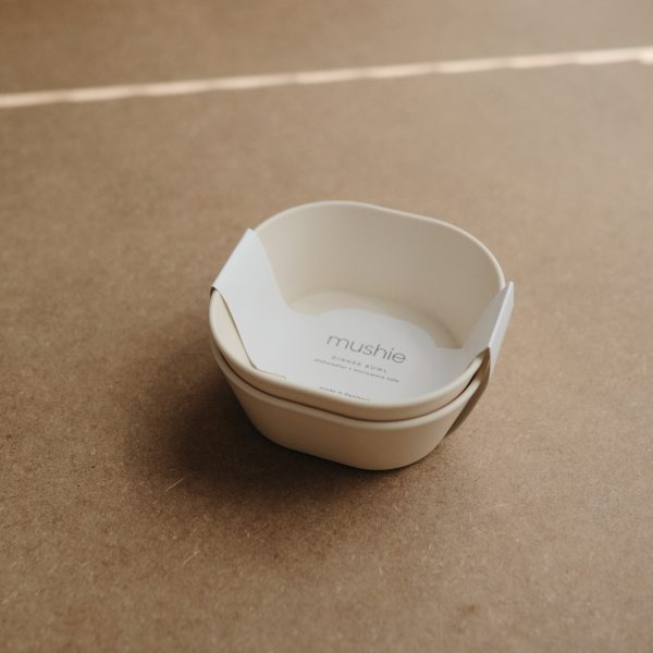 Mushie Square Dinnerware Bowl (Set of 2), Ivory