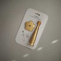 Thumbnail for Mushie Silicone Training Toothbrush, Daffodil