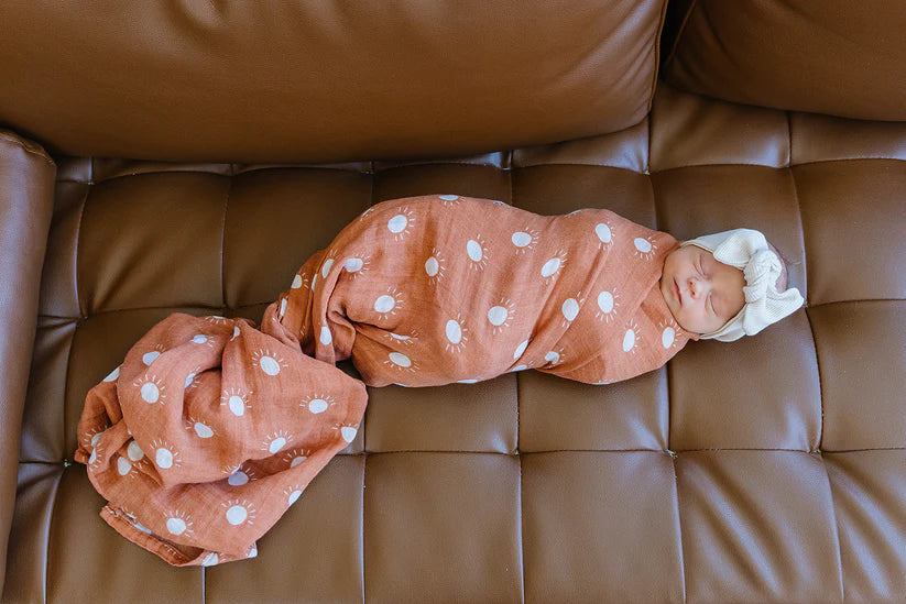 Mebie Baby Muslin Swaddle, Sunshine