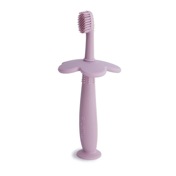 Mushie Silicone Training Toothbrush, Lilac
