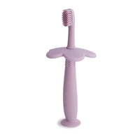 Thumbnail for Mushie Silicone Training Toothbrush, Lilac