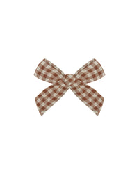 Thumbnail for Rylee + Cru Girl Bow, Brown Gingham