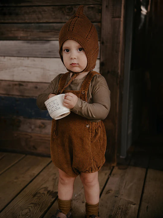 The Simple Folk Overall Romper, Rust