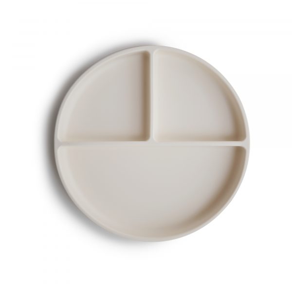 Mushie Silicone Suction Plate, Ivory