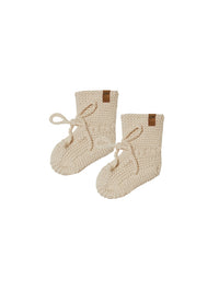 Thumbnail for Quincy Mae Knit Booties, Sand