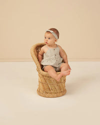 Thumbnail for Rylee + Cru Button Romper, Sage Gingham