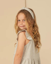 Thumbnail for Rylee + Cru Knotted Headband, Sage Gingham