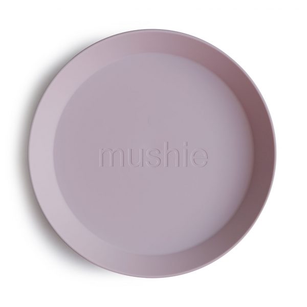 Mushie Round Dinnerware Plate Set, Lilac