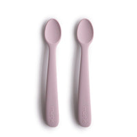 Thumbnail for Mushie Silicone Feeding Spoons, Lilac (2-Pack)Mushie Silicone Feeding Spoons, Lilac (2-Pack)