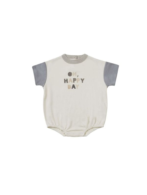 Quincy Mae Relaxed Bubble Romper, Oh Happy Day