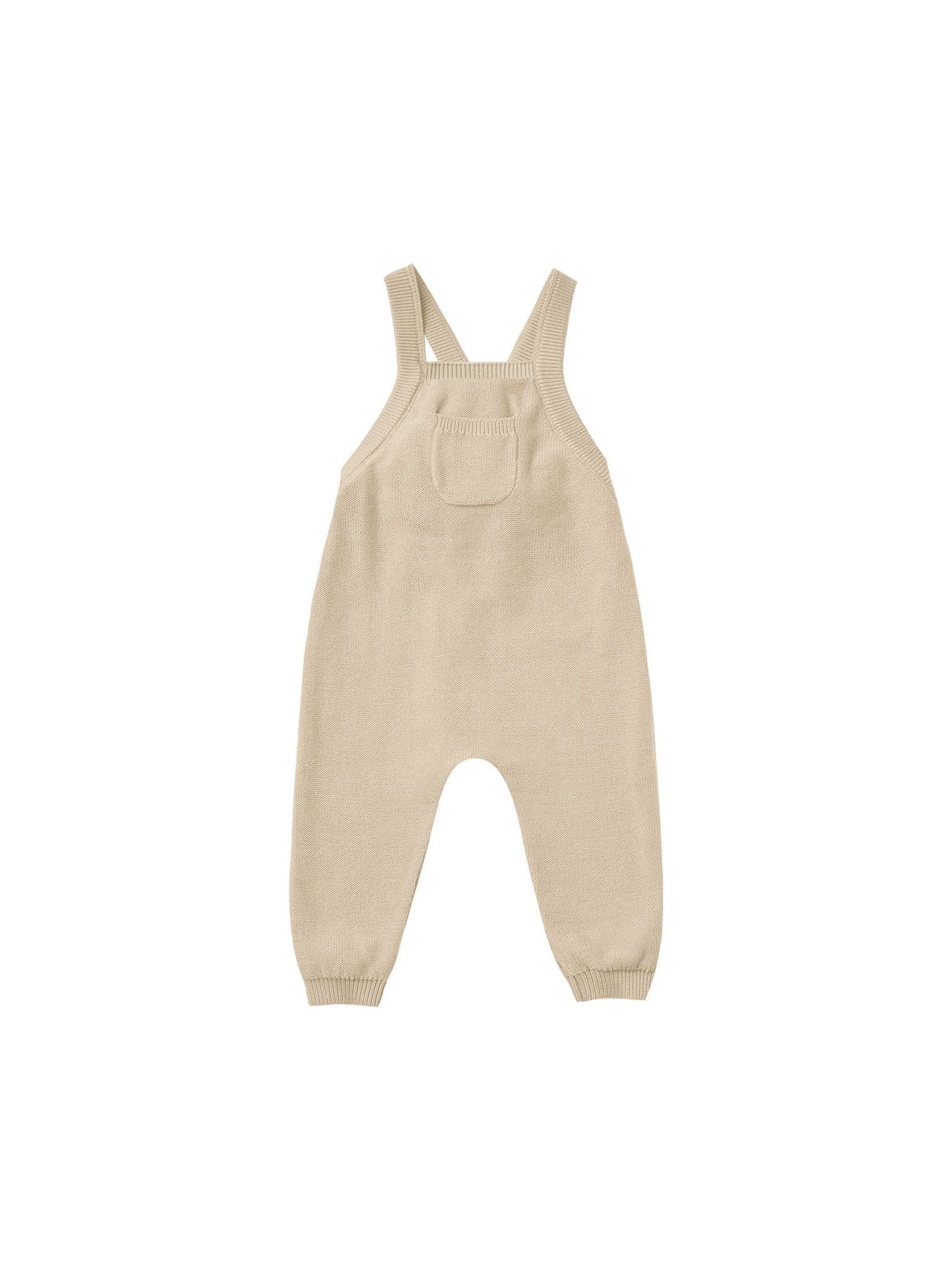 Quincy Mae Organic Knit Overalls, Sand