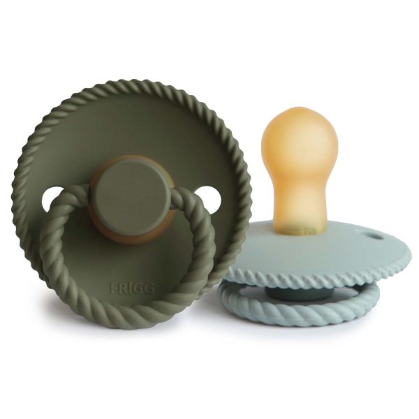 FRIGG Rubber Pacifier, Olive/Sage (2-Pack)
