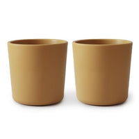 Thumbnail for Mushie Square Dinnerware Cup Set, Mustard