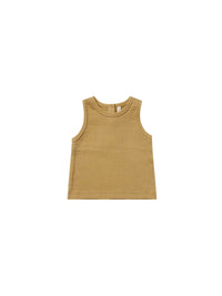 Thumbnail for Quincy Mae Organic Woven Tank, Gold