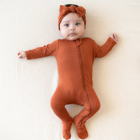 Thumbnail for Kyte Baby Zippered Footie, Rust