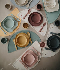 Thumbnail for Mushie Square Dinnerware Cup Set, Sage