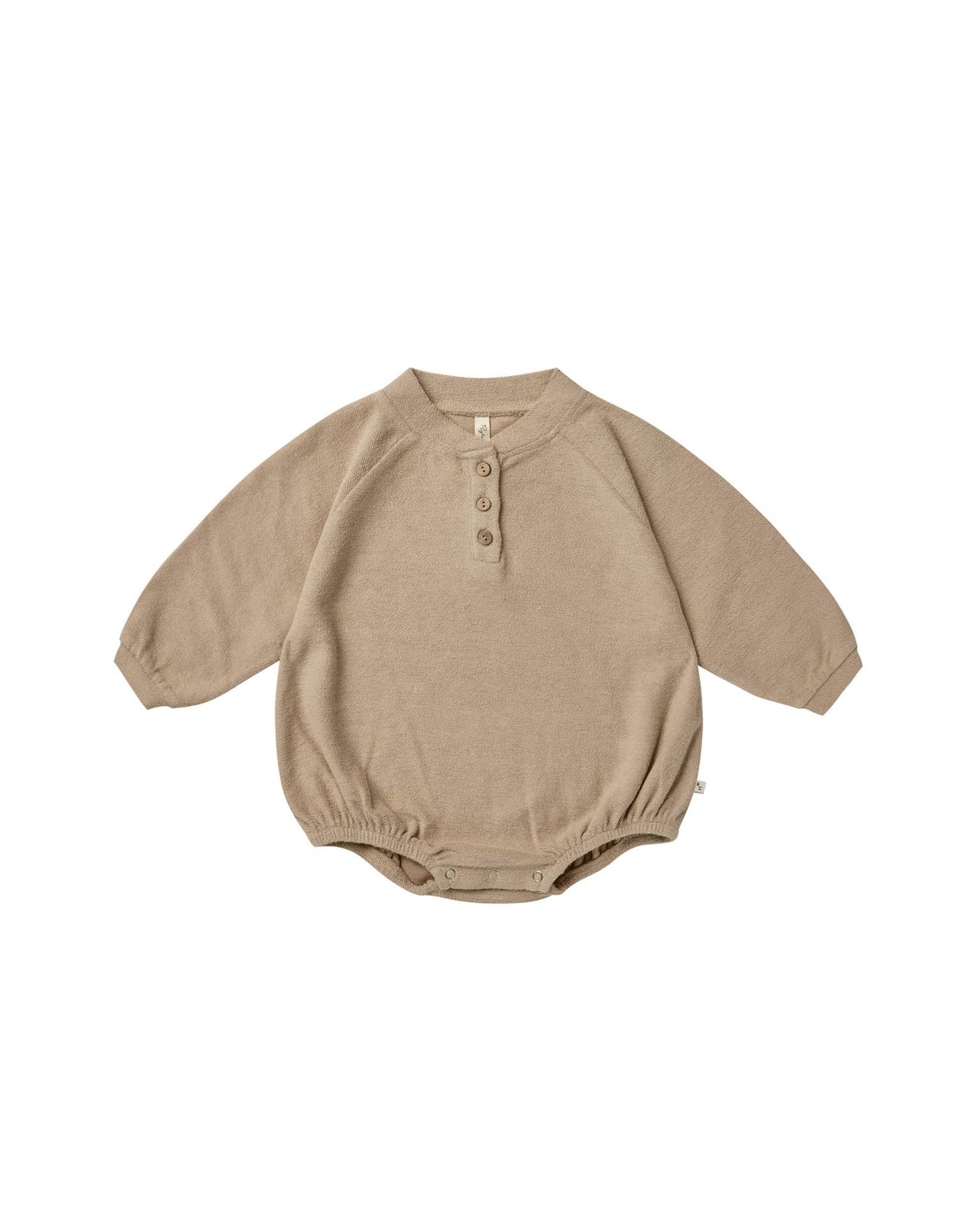 Rylee Cru Henley bubble Romper, Putty – Wild Ivy