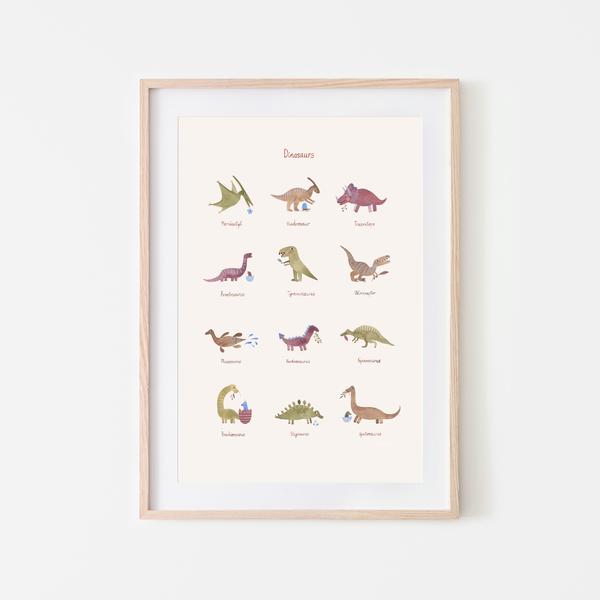 Mushie Poster, Dinosaurs
