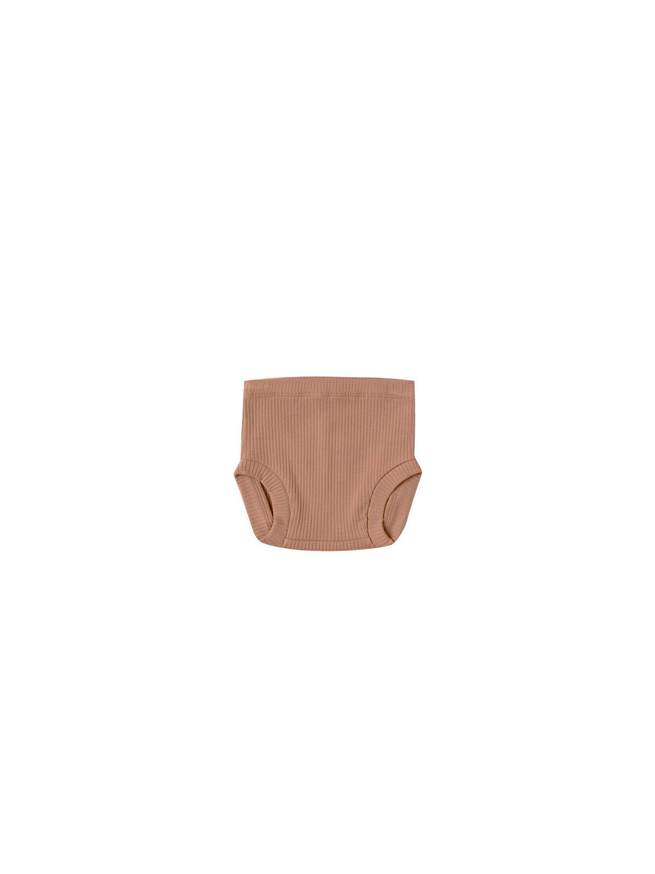 Quincy Mae Organic Ribbed Bloomers, Terracotta
