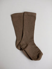 Thumbnail for The Simple Folk Ribbed Socks, Walnut