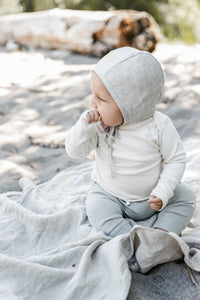 Thumbnail for Briar Baby Linen Bonnet, Sand