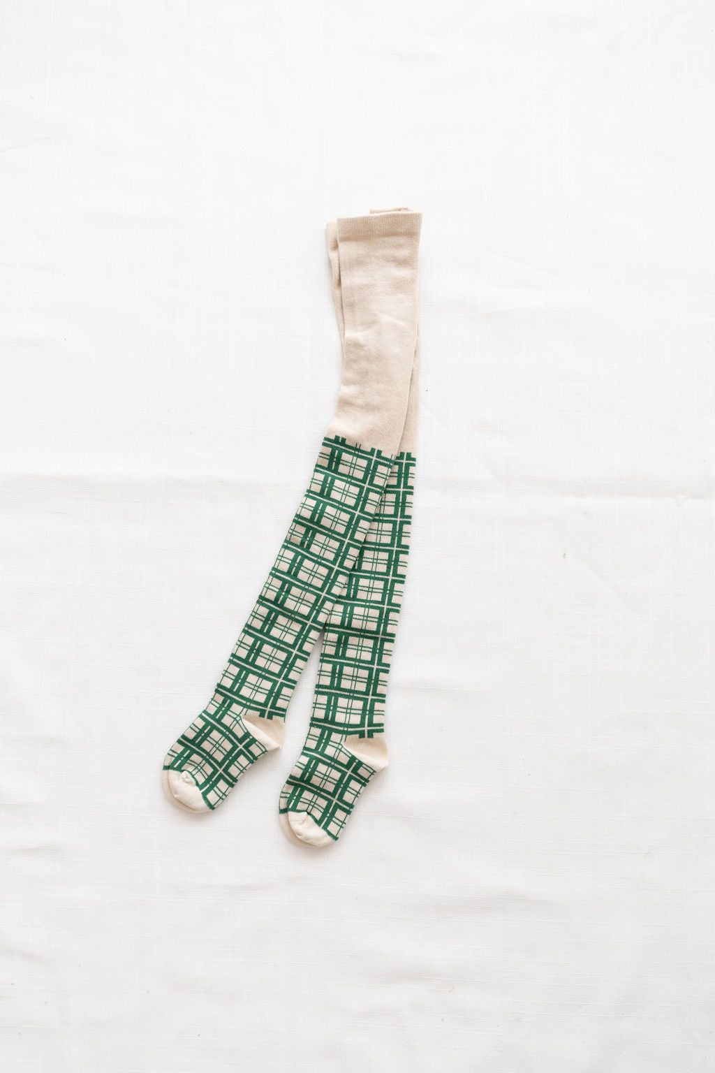 Fin & Vince French Plaid Tights, Fern