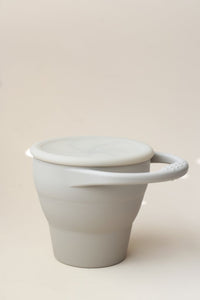 Thumbnail for littleCHEW Foldable Silicone Snack Cup, Taupe