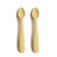 Thumbnail for Mushie Silicone Feeding Spoons, Daffodil (2-Pack)