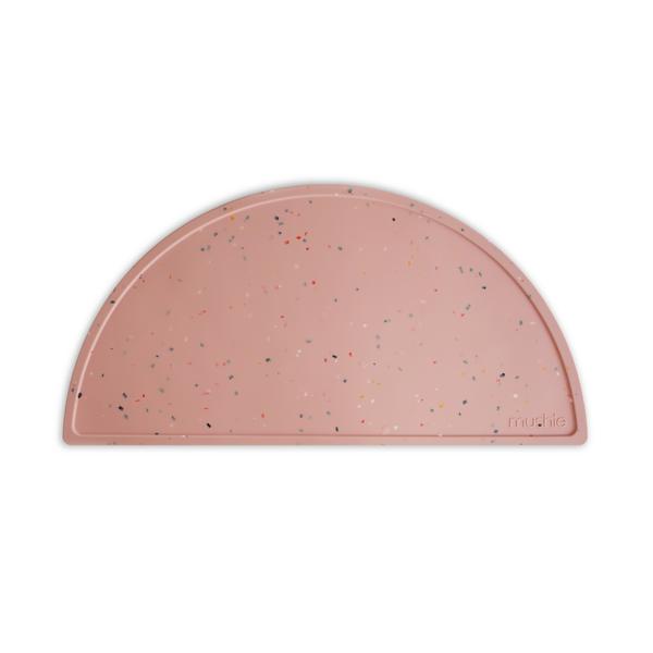 Mushie Silicone Place Mat, Pink Confetti