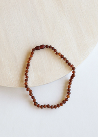 Thumbnail for CanyonLeaf Kids Amber Necklace, Raw Cognac