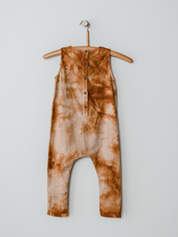 Thumbnail for The Simple Folk Go to Playsuit, Terracotta tie-dye: