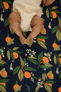 Thumbnail for Clementine Kids Orange Blossom Crib Sheet