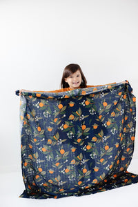 Thumbnail for Clementine Kids Orange Blossoms Swaddle