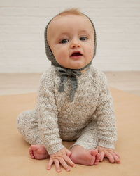 Thumbnail for Quincy Mae Heathered Knit Jumpsuit, Fern