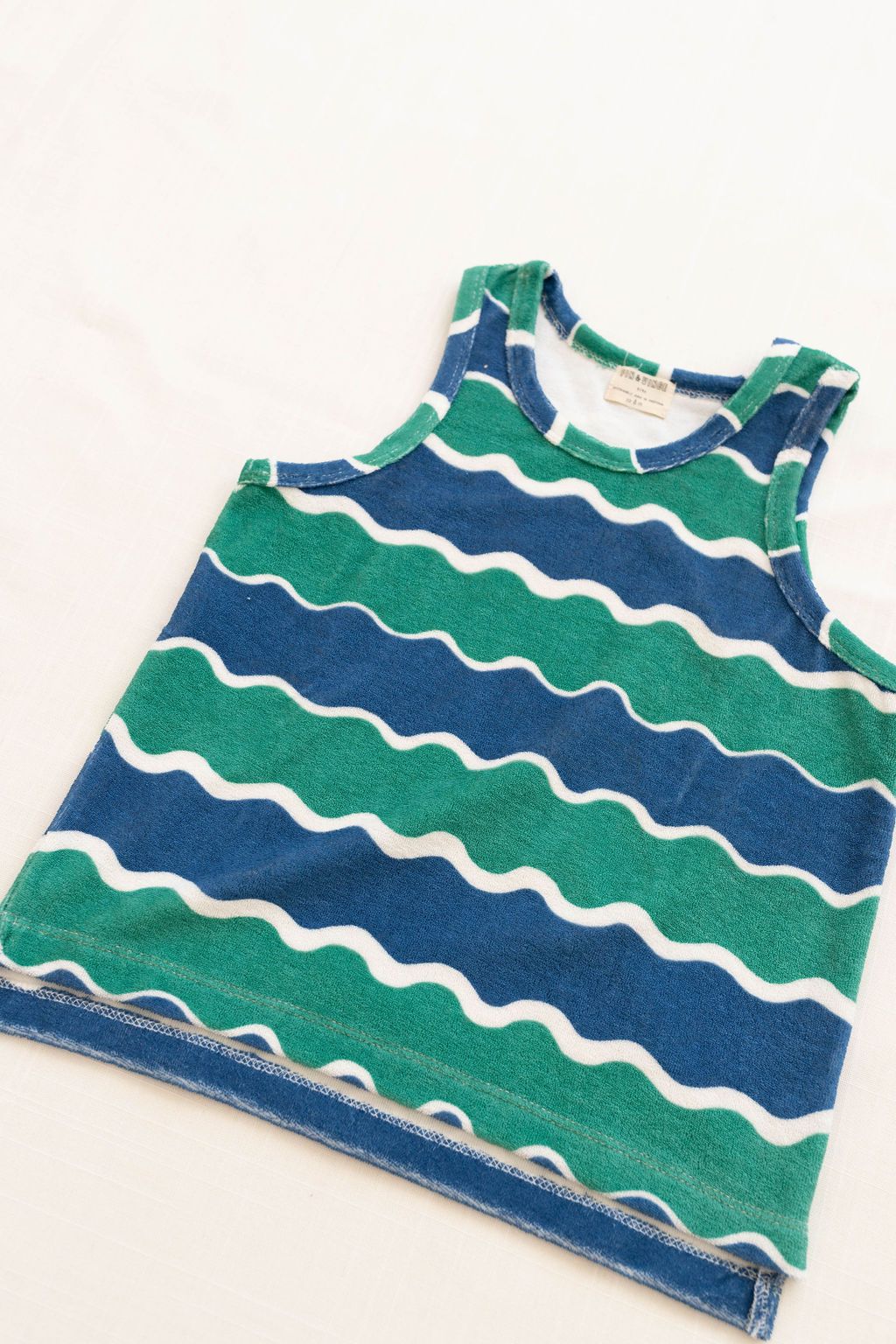 Fin & Vince Terry Tank Top, Waves
