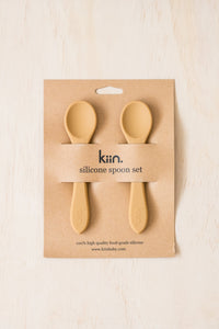 Thumbnail for Kiin Baby Silicone Spoon Set, Tan